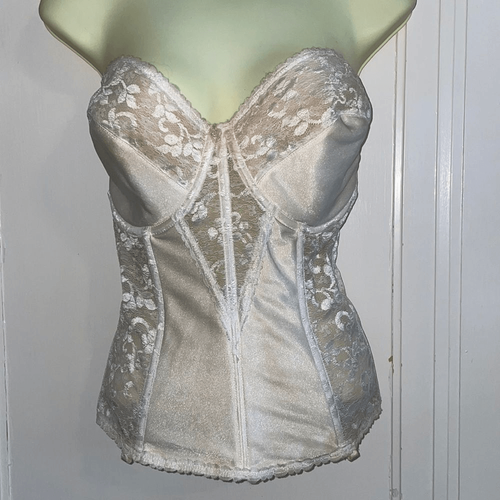 Vtg Carnival white lace corset/bustier | eBay