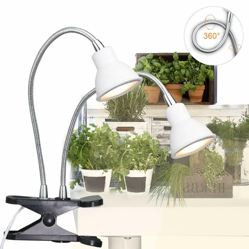 ACKE-Grow-Light-Plant-Light Sunlike Gooseneck Growing Lamps Dual Head with Clamp