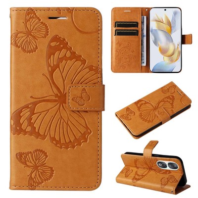 For Huawei Honor 90 Y90 X6A X7A Butterfly Leather Wallet Stand Card Case Cover