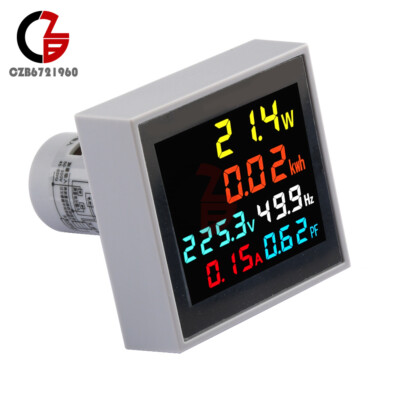 AC50V-450V 100A LCD Digital Multi-function Voltage Current Power Frequency Meter
