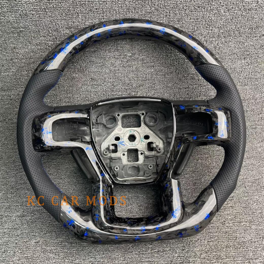 Customized Forged Carbon Fiber Leather Steering Wheel for 2010-2015 Ford F150