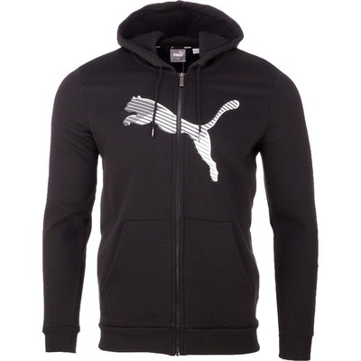 

Puma New Cat Graphic FullZip Hoodie Mens Black Casual Outerwear 67461701, Черный