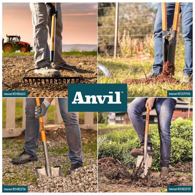 47″ in Wood Handle Garden Bow Rake Metal End Yard Lawn Care Tools Gardening