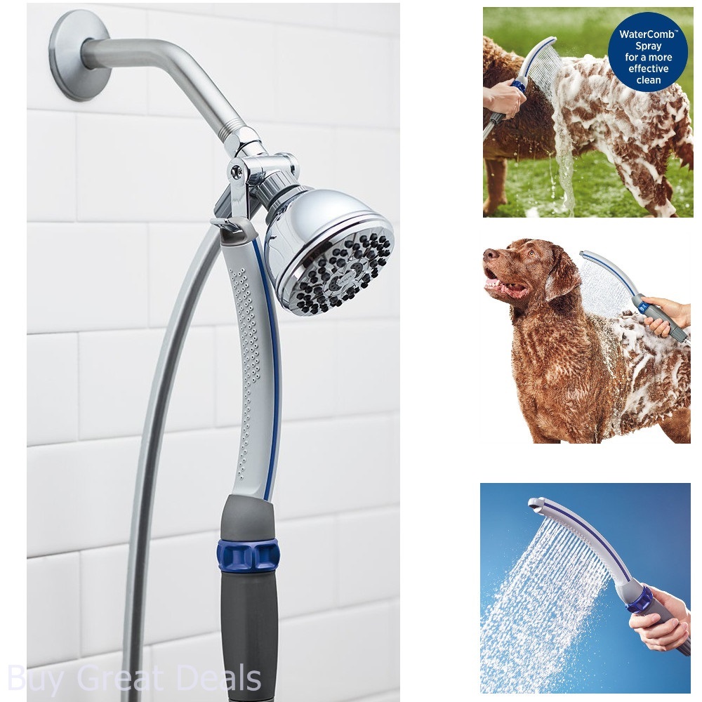 8' Pet Wand Water Comb Spray Dog Shower Washer Sprayer Attachment For