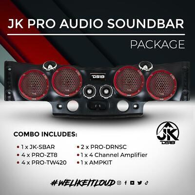 DS18 Jeep JK/JKU PRO Audio Sound Bar Package Best Car Audio Combo Jeep Wrangler