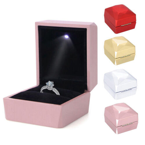 Lighted Engagement Ring Box For Proposal Wedding Case