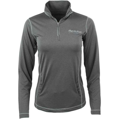 

SHOEBACCA Coverstitch Heather Layered Pullover Womens Grey Casual Athletic Oute, SHOEBACCA Coverstitch Heather Layering Pullover