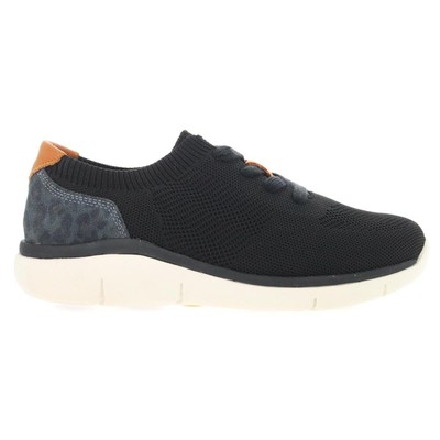 Propet Sachi LeopardCheetah Lace Up  Womens Black Sneakers Casual Shoes WCA072MB