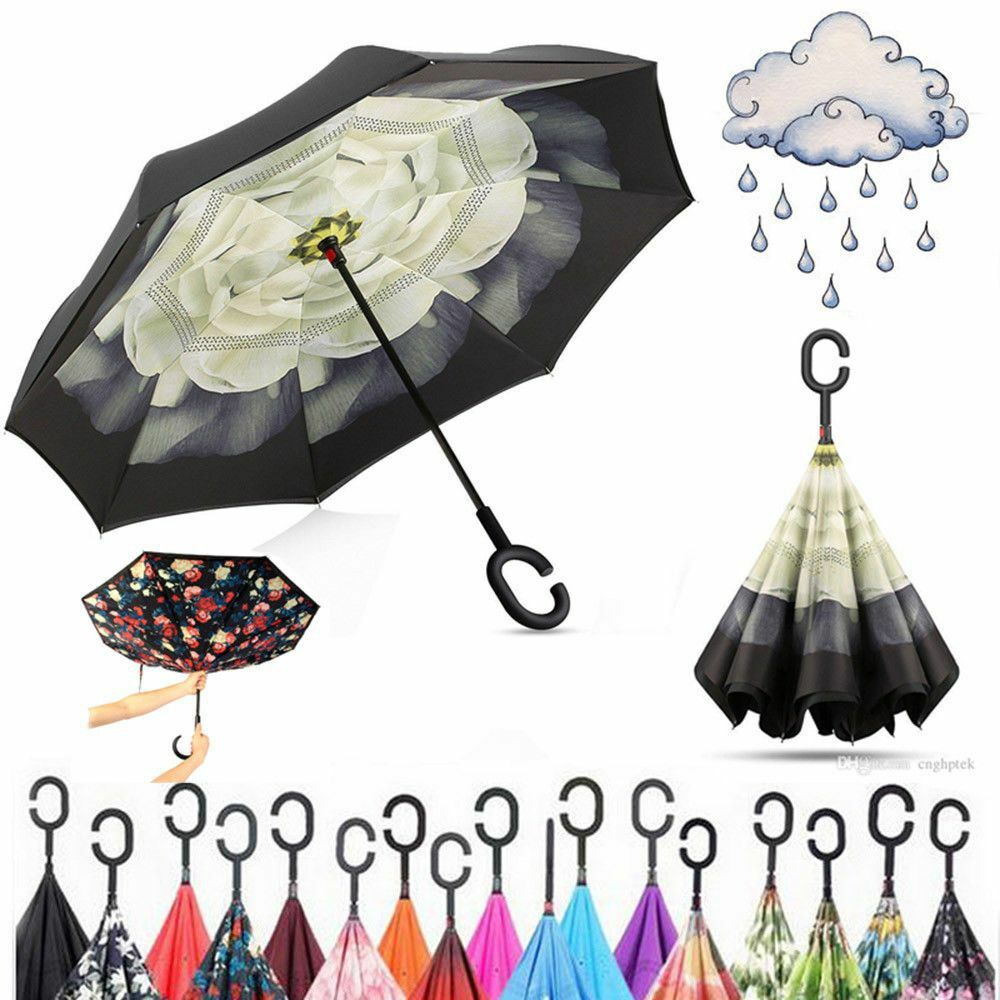 Ombrello Inverso Reversibile Rovescio Anti Pioggia Apertura Al Contrario hmj