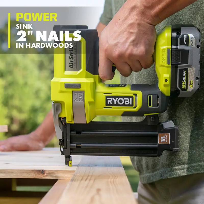 18V Cordless AirStrike Brad Nailer 18 Gauge Battery Powered Fastening Tool Only