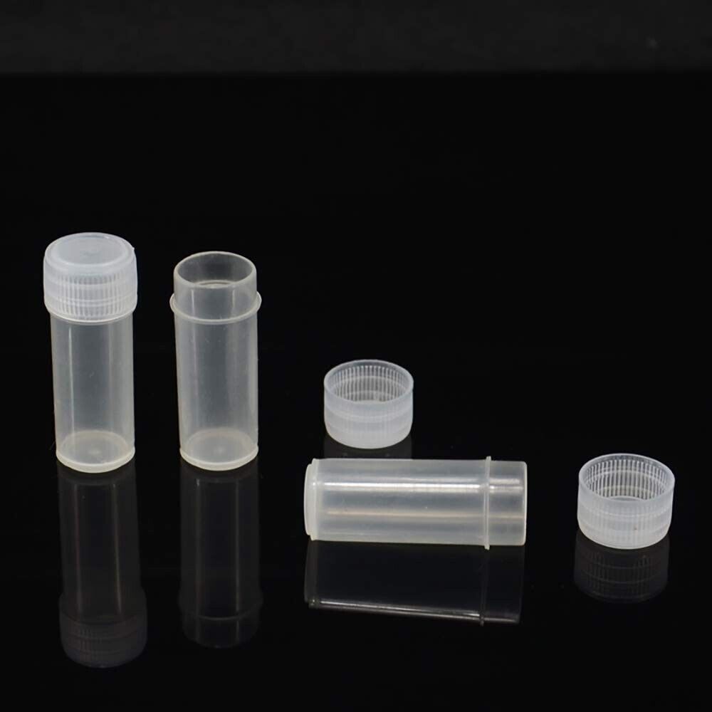 100pcs 5ml Mini Small Plastic Sample Bottles Test Tube Vials Storage ...
