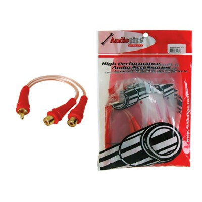 Nippon Bmsgym2F RCA Splitter - 1 Male to 2 Female Audiopipe - 10 Units per Bag