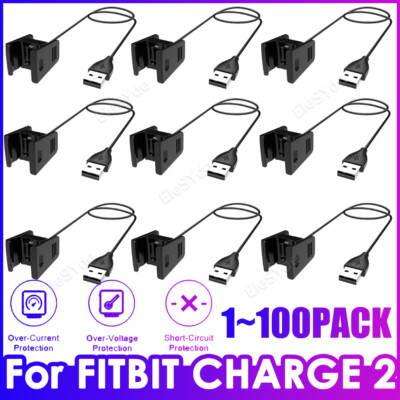 Charger For FITBIT CHARGE 2 USB Charging Cable Activity Wristband Cord Wire LOT