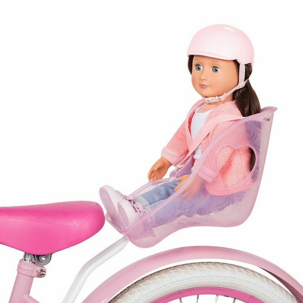 Our Generation Doll Bike Seat Carrier Bicycle Helmet 18" American Girl