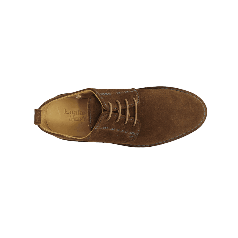 Loake Mojave Brown Suede Leather Mens Derby Shoes 22