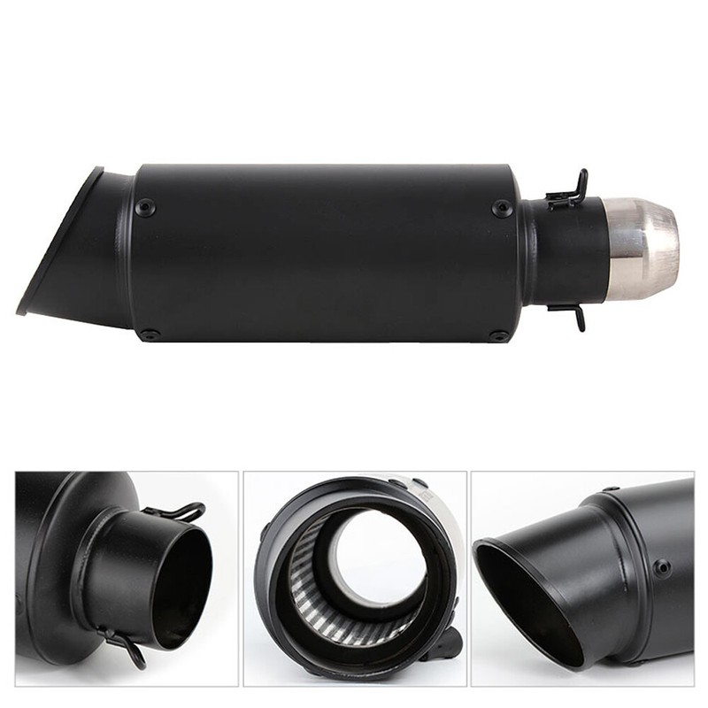 Motorcycle ATV 38-51mm SlipOn Exhaust Pipe Muffler For