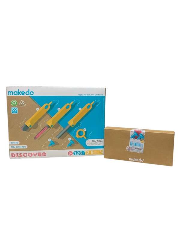 Makedo Construction Discover Kit 126 Pcs. + Scru Combo 160