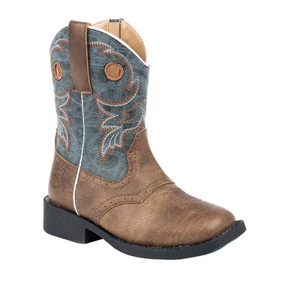 

Roper Daniel Embroidery Square Toe Cowboy Toddler Boys Синие, коричневые повседневные ботинки, Blue;brown, Roper Daniel Embroidery Square Toe Cowboy Toddler