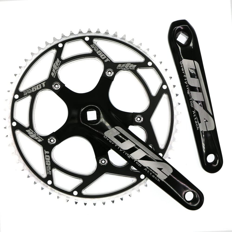 Single Speed Crankset Set 60T 170Mm Crankarms 130 BCD Fixie Crankset for Single