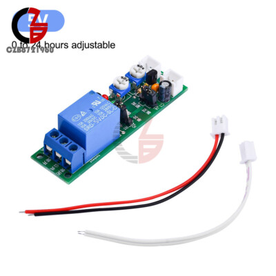 DC 5V 12V 24V 0-24h Adjustable Cycle Timer Delay Relay Module On/Off Switch JK11