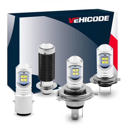 1x H4 HS1 BA20D H7 P15D LED Motorcycle Headlight Bulb 12V 6000K High Low Beam Li