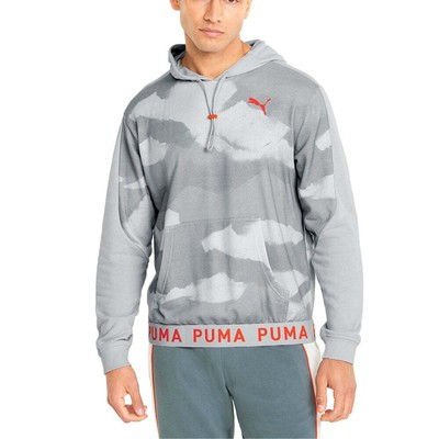 

Puma Printed Training Pullover Hoodie Мужская серая повседневная верхняя одежда 52154619, Grey
