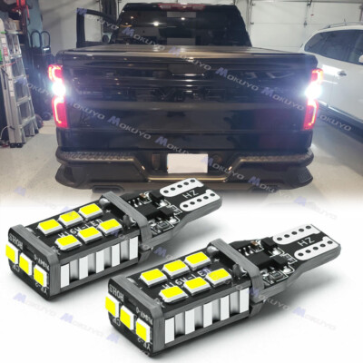 2x 6000K White LED Backup Reverse Light Bulbs for Chevy Silverado 1500 2500 3500