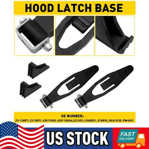 Pair Hood Latch Base Strap Fits for Kenworth T300 T600 T800 W900 L56-0001
