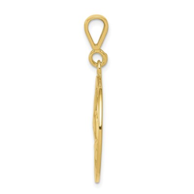 Pre-owned Superdealsforeverything Real 10k Yellow Gold Praying Hands Reversible With Serenity Prayer Pendant