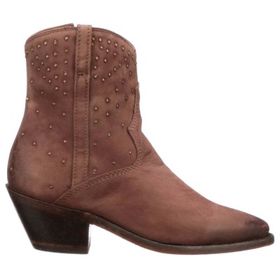 

Lucchese Avie Ковбойские ботинки с острым носком и заклепками Женские коричневые повседневные ботинки M6041, Коричневый, Lucchese Avie Studded Pointed Toe Cowboy Booties