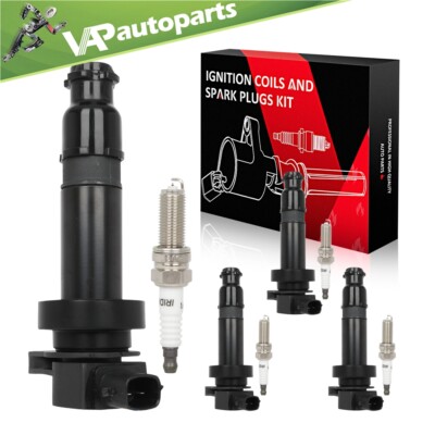 4 Ignition Coils & 4 Spark Plugs For 2012-2019 Kia Soul 1.6L L4