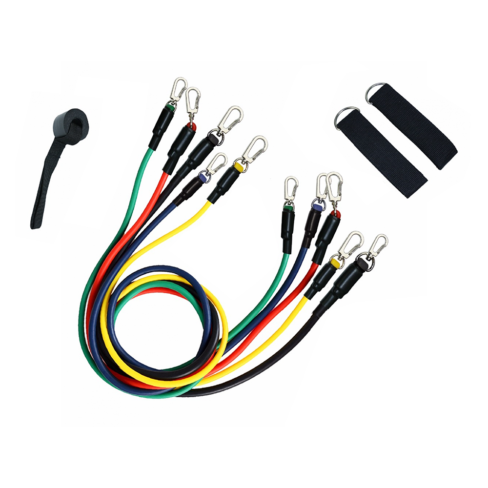 Widerstandsbänder Fitnessbänder 11tlg Gymnastikband Resistance Expander Set Yoga