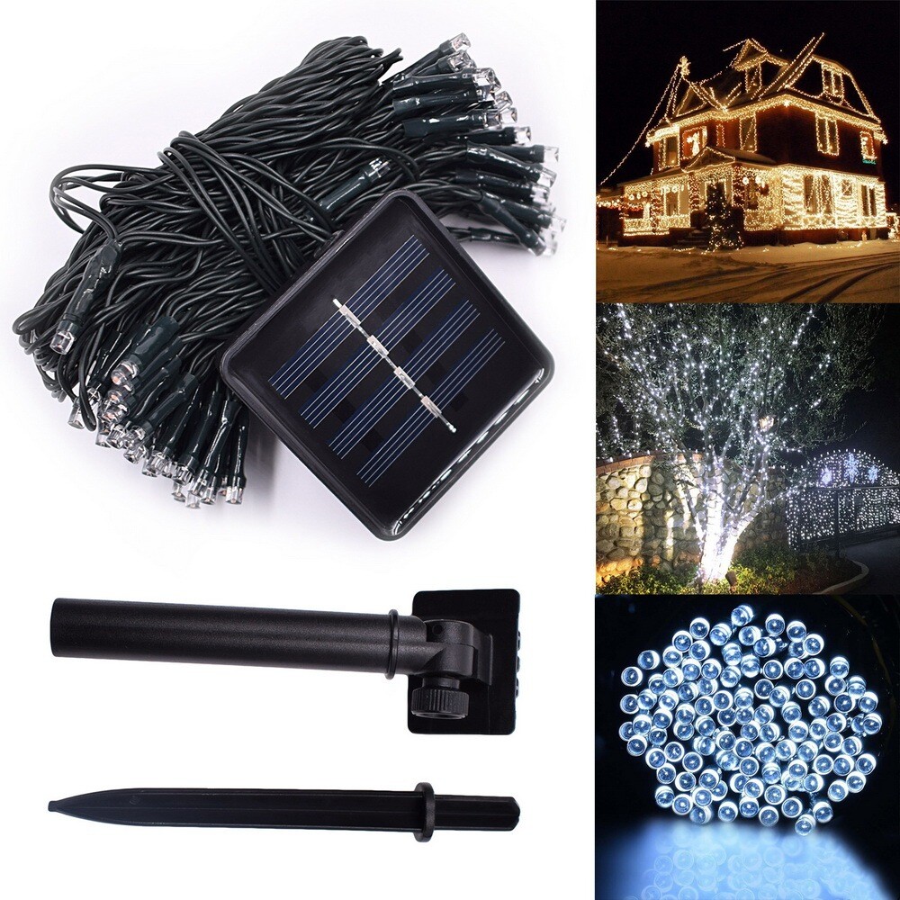 Solar Powered 100LED String Light Garden Path Yard Decor Lamp Outdoor