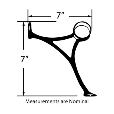 Outwater 4’ Bar Foot Rail Kit – Mount Hardware and Oak Tubing, Antique Bronze