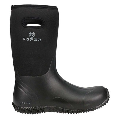 

Мужские черные повседневные ботинки Roper Barnyard Pull On Rain 09-020-1136-0095, Черный, Roper Barnyard Pull On Rain
