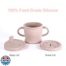 haakaa Silicone Sip-N-Snack Cup, Toddlers Sippy CupandSnack Container 2-in-1, BPA Free Training Cup for Baby 6 Month+, 8 Oz (Blush)