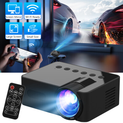 Mini Projector 20000 LM LED 1080P WiFi Portable Home Theater Video Android iOS