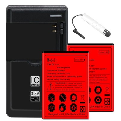 Long Lifespan 2x 3020mAh Battery Extra Charger for Samsung Galaxy Proclaim S720C