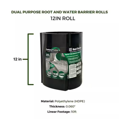12 In. D X 120 In. L Polyethylene Dual Purpose Root and Water Barrier Rolls