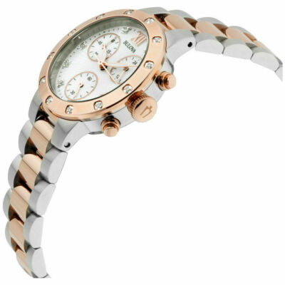 Pre-owned Bulova Multicolour Womens Chronograph Watch 98w210