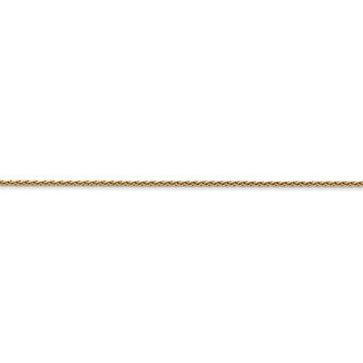 Pre-owned Superdealsforeverything Real 14kt Yellow Gold 1.0mm Diamond Cut Wheat Chain; 20 Inch With Lobster Clasp