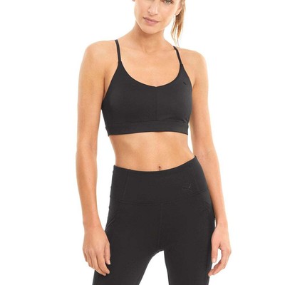 

Puma Low Impact Strappy Sports Bra Womens Size  Casual 520307-01, Черный