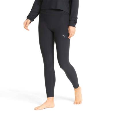 

Леггинсы для тренировок Puma Studio Mesh Inset High Waisted 78 Женские Черный 521566-01, Puma Studio Mesh Inset High Waisted 78 Training Leggings