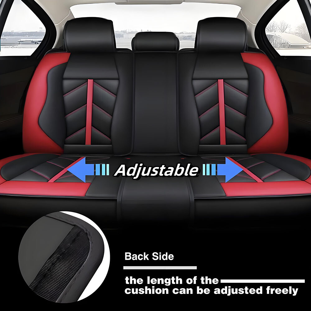 For TOYOTA Car Seat Cover Full Set 5-Seats Leather Front Rear Protector Cushion