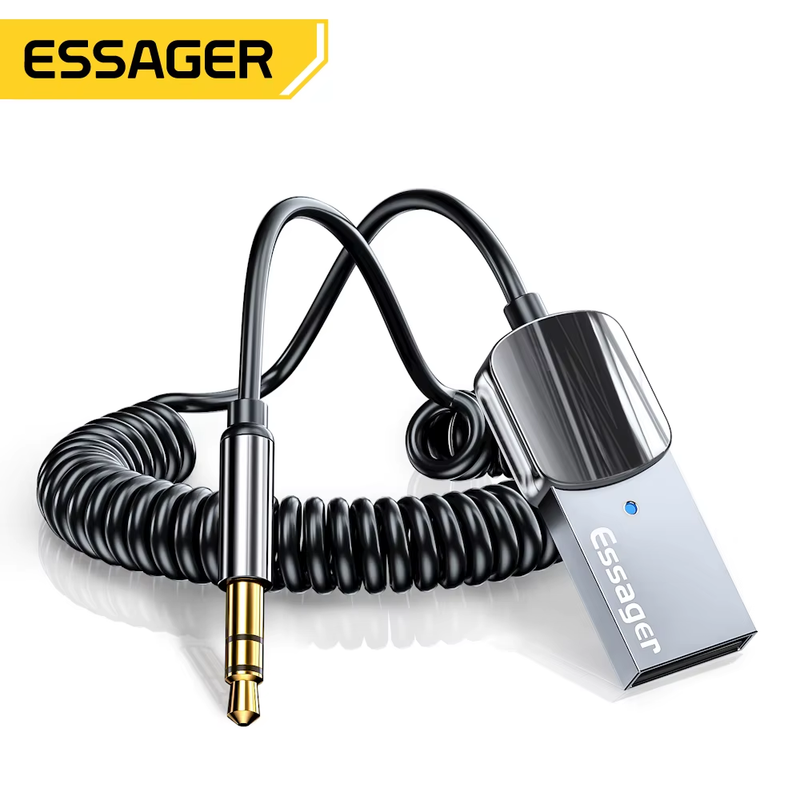 Bluetooth 5.0 Aux Adapter Car Wireless Receiver USB to 3.5mm Jack Audio Music Mi