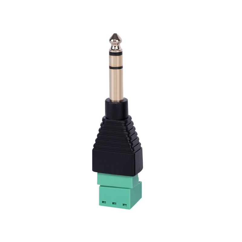 2pc 3.5mm 1//8/" Stereo Male Plug To AV Screw Video AV Balun Terminal Plug Adapter