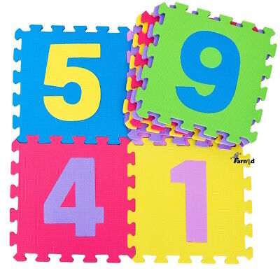 Alfombra Puzzle Con Números Piso Suave Niños Juegos Piscina Juguetes