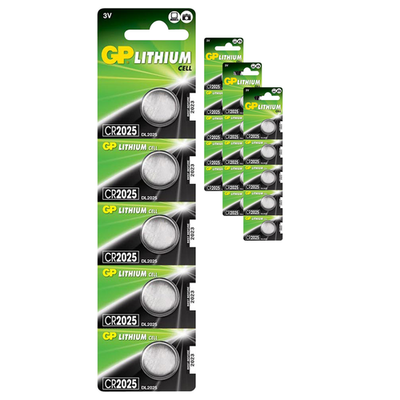 GP CR2025 DL2025 2025 3V Lithium Coin Cell Batteries x 20 *Long Expiry*