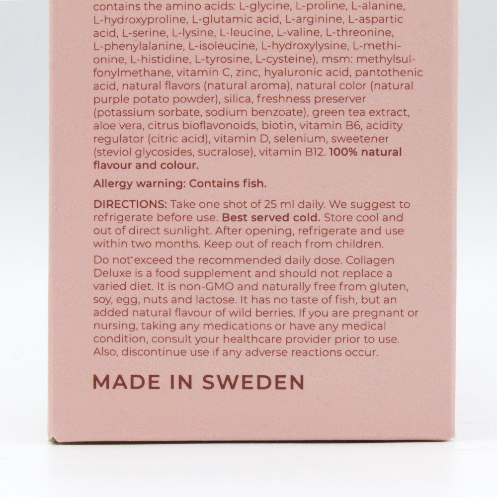Swedish Collagen Deluxe Shots 12.500mg Marine Collagen 60 Liquid Ampoules x 25ml - Picture 15 of 18