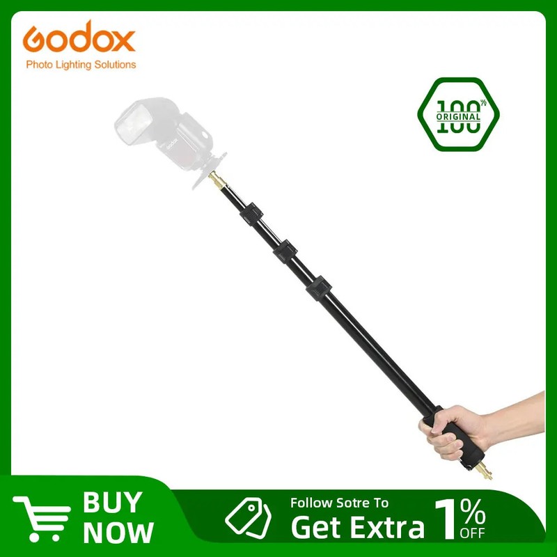 Light Boom Pole Stick AD-S13 55-160cm 1/4 Male Thread for WITSTRO Flash AD180 AD